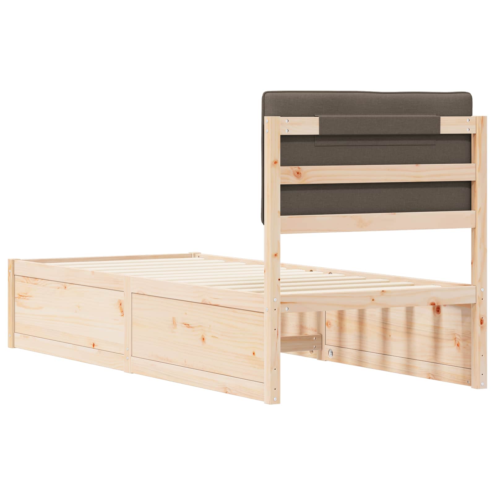 Letto con Testiera Rivestita Talpa 80 x 200 cm Pino massello | homemem39