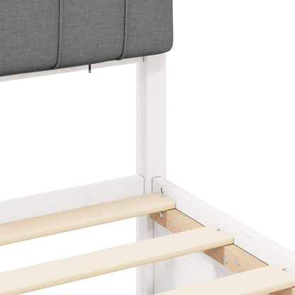 Letto con Testiera Rivestita Grigio chiaro 80 x 200 cm | homemem39