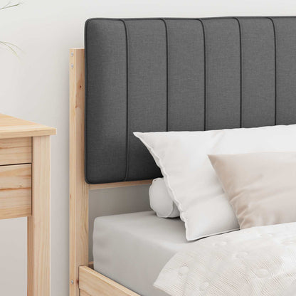 Letto con Testiera Rivestita Grigio scuro 90 x 190 cm | homemem39