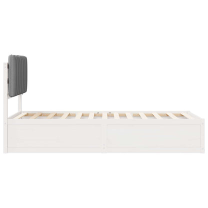 Letto con Testiera Rivestita Grigio chiaro 90 x 190 cm | homemem39
