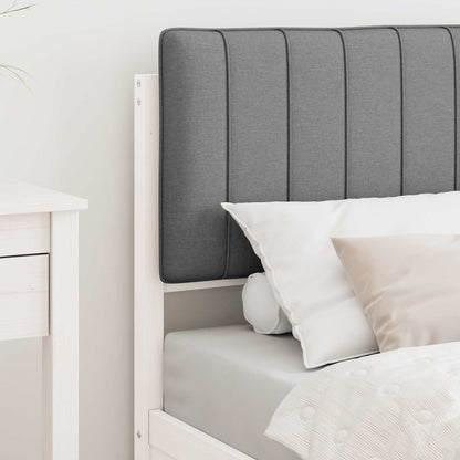 Letto con Testiera Rivestita Grigio chiaro 75 x 190 cm | homemem39