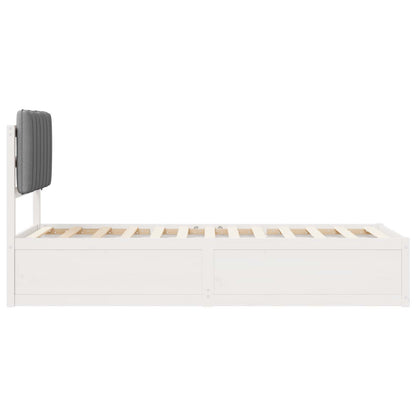 Letto con Testiera Rivestita Grigio chiaro 75 x 190 cm | homemem39
