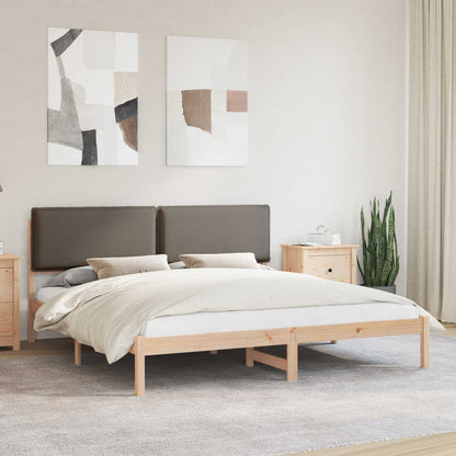 Letto con Testiera Rivestita Talpa 180 x 200 cm Pino massello