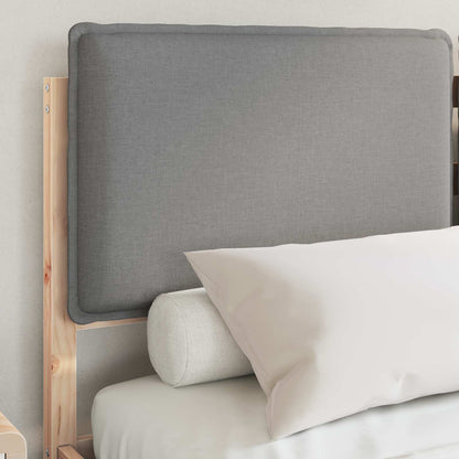 Letto con Testiera Rivestita Grigio chiaro 160 x 200 cm