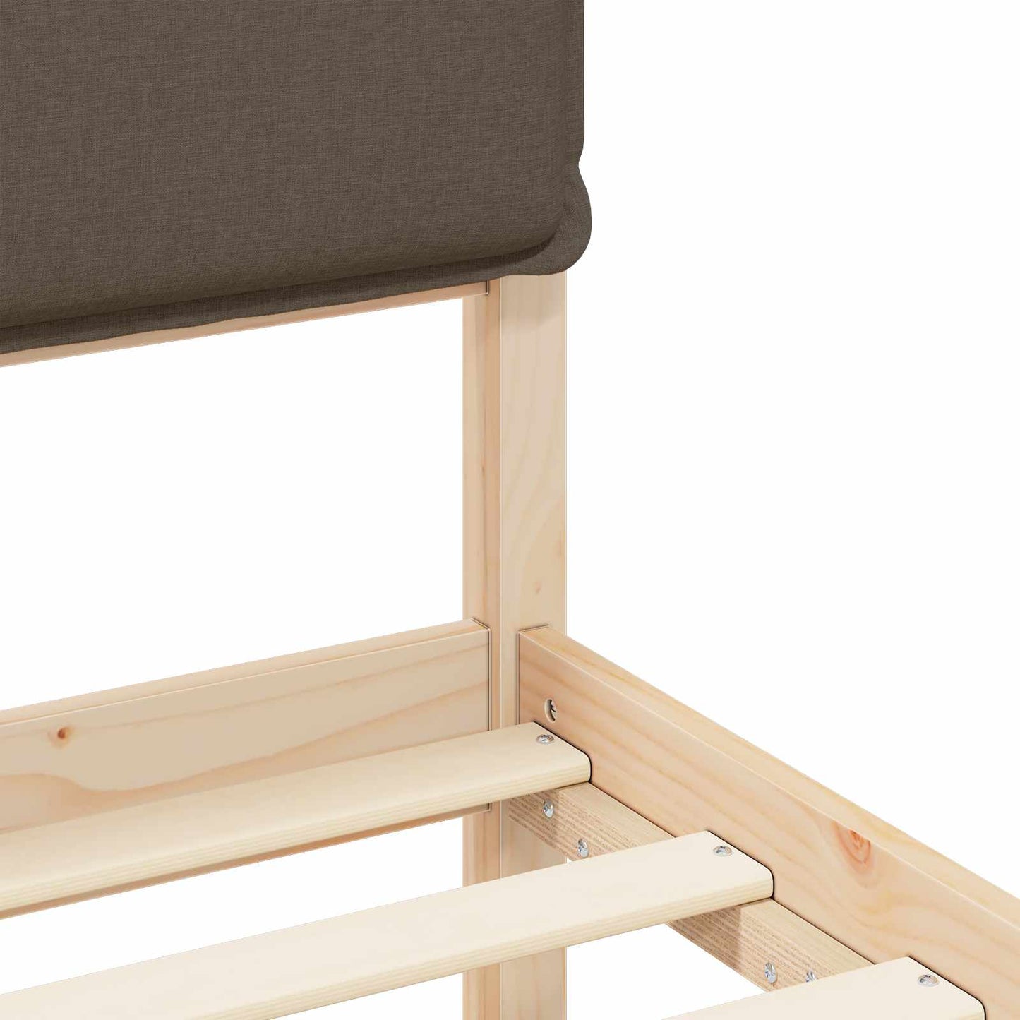 Letto con Testiera Rivestita Talpa 135 x 190 cm Pino massello