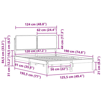 Letto con Testiera Rivestita Grigio chiaro 120 x 190 cm | homemem39