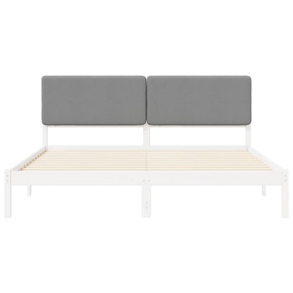 Letto con Testiera Rivestita Grigio chiaro 180 x 200 cm | homemem39