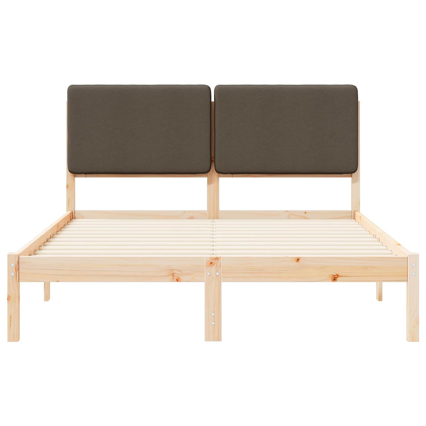 Letto con Testiera Rivestita Talpa 150 x 200 cm Pino massello