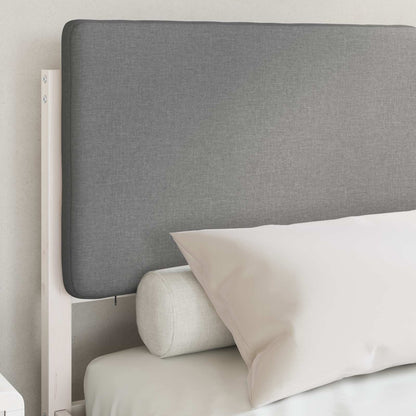 Letto con Testiera Rivestita Grigio chiaro 140 x 200 cm | homemem39
