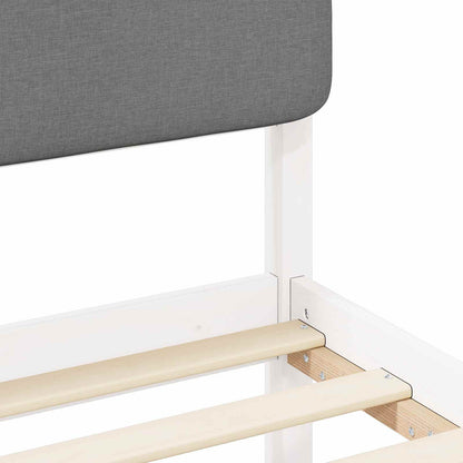 Letto con Testiera Rivestita Grigio chiaro 135 x 190 cm | homemem39