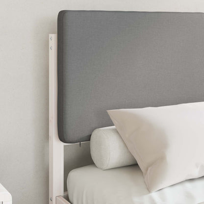 Letto con Testiera Rivestita Grigio chiaro 135 x 190 cm | homemem39