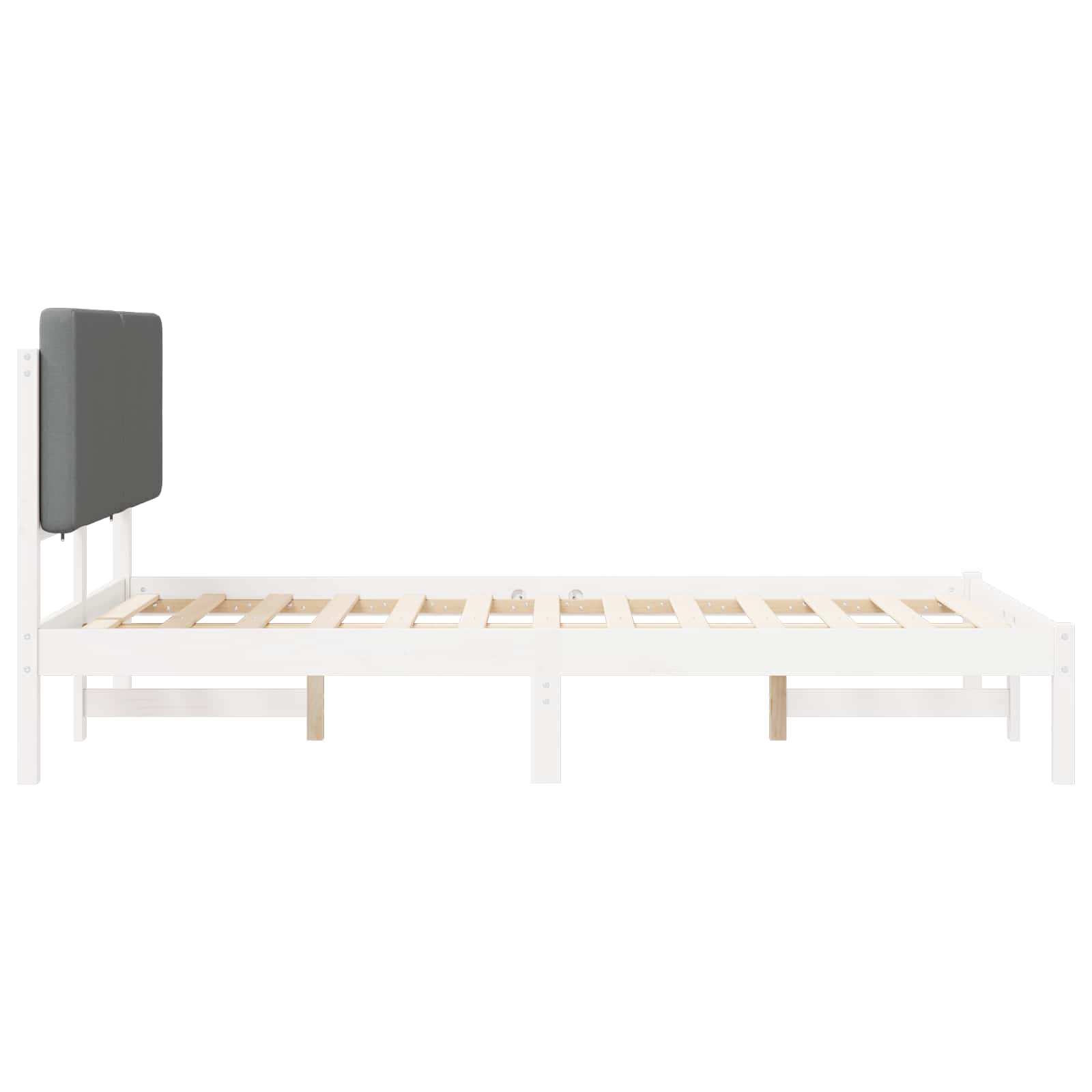 Letto con Testiera Rivestita Grigio chiaro 135 x 190 cm | homemem39