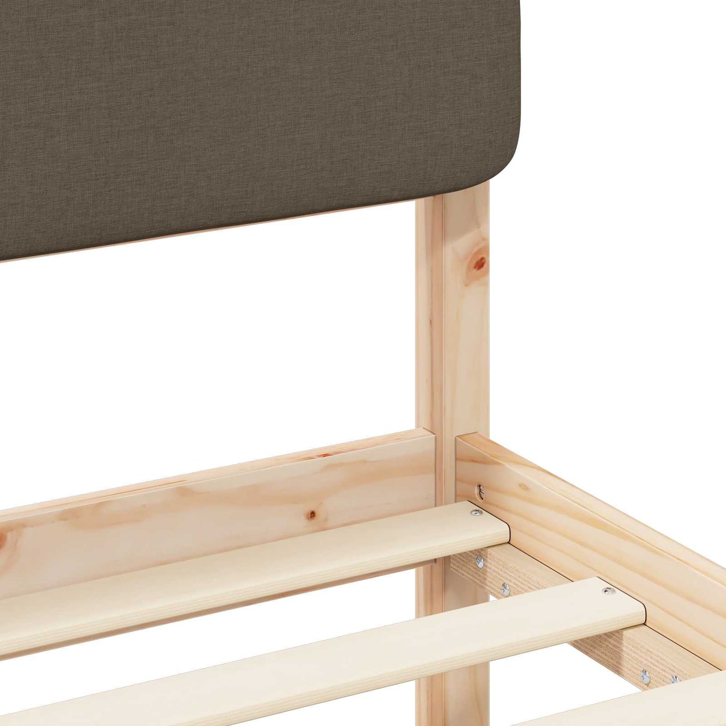 Letto con Testiera Rivestita Talpa 100 x 200 cm Pino massello