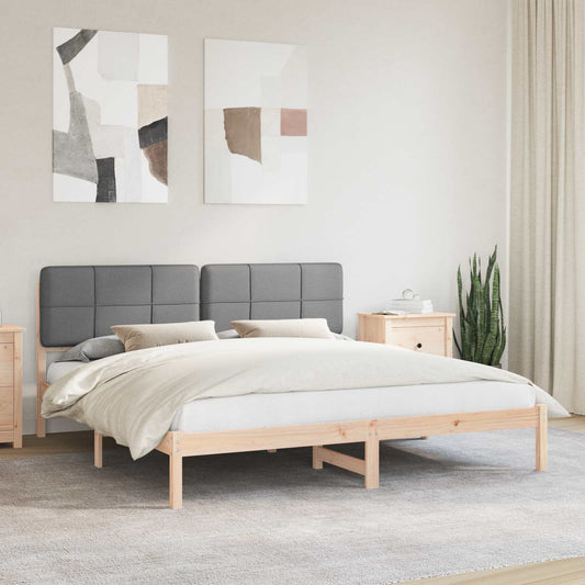 Letto con Testiera Rivestita Grigio chiaro 180 x 200 cm | homemem39