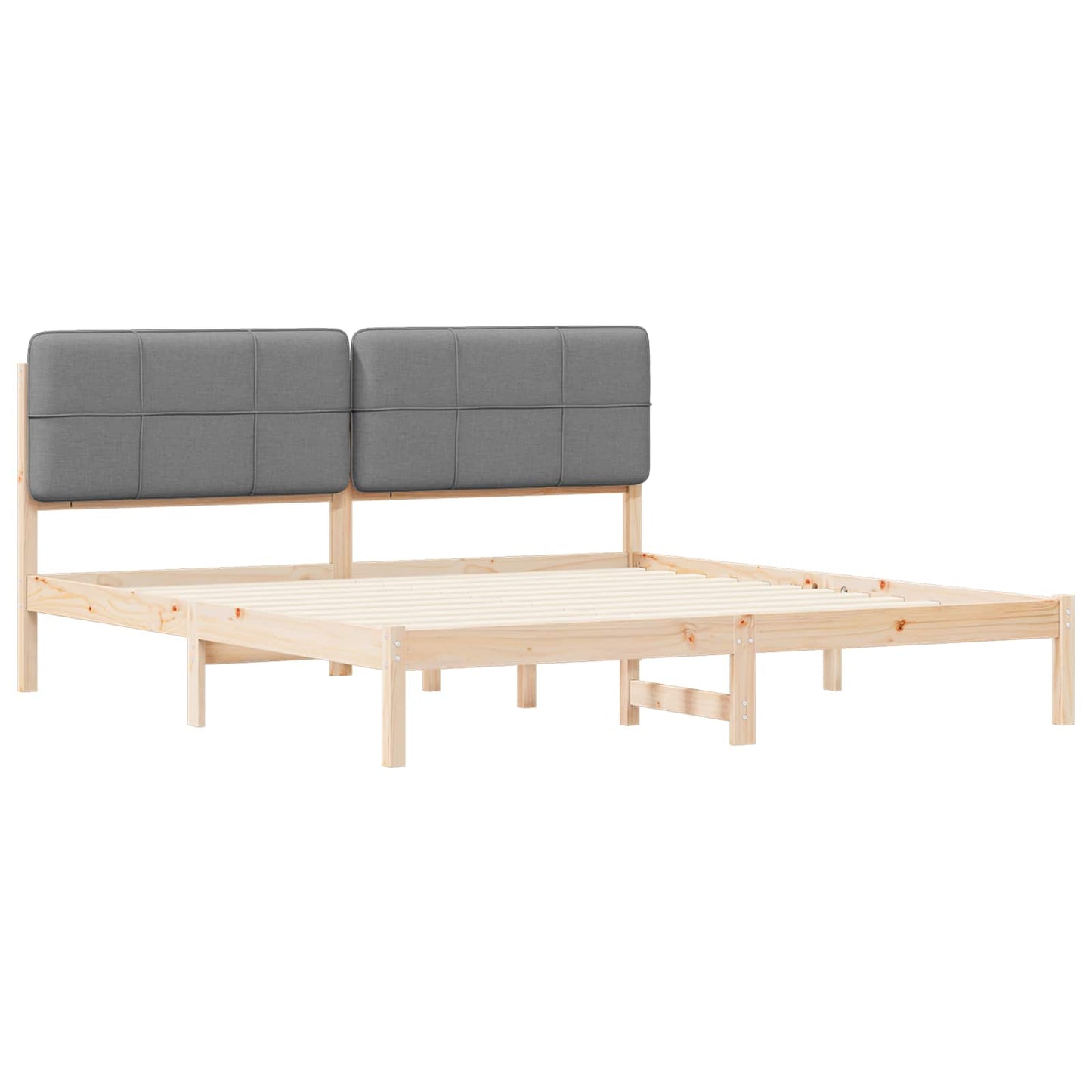 Letto con Testiera Rivestita Grigio chiaro 180 x 200 cm | homemem39