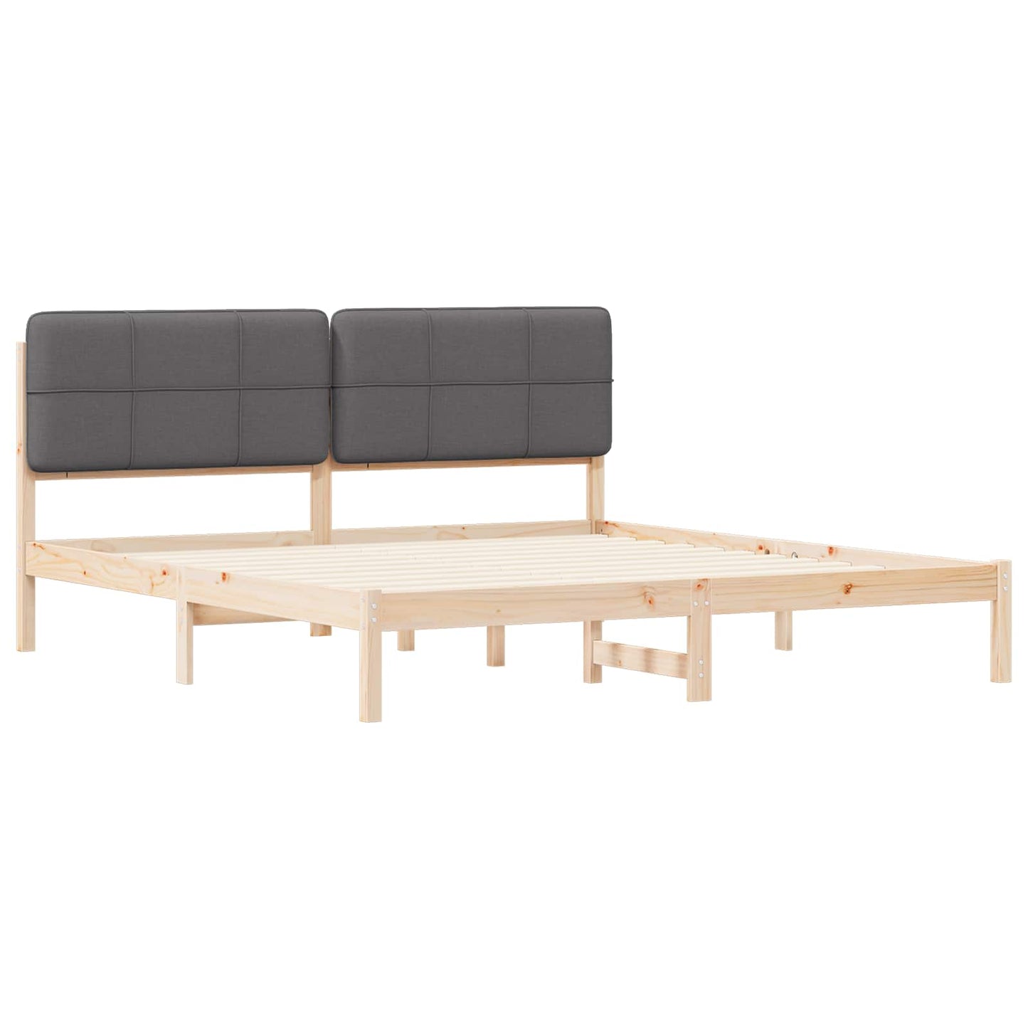 Letto con Testiera Rivestita Grigio scuro 180 x 200 cm | homemem39