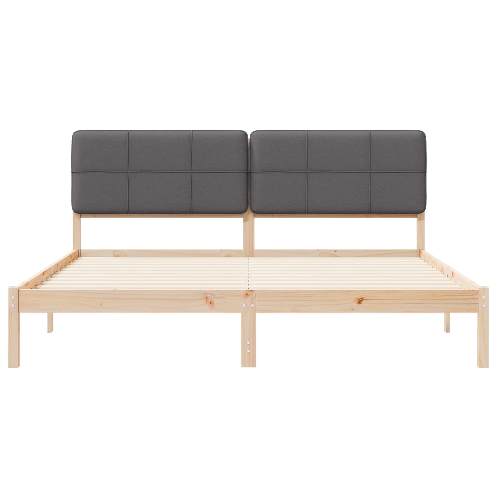 Letto con Testiera Rivestita Grigio scuro 180 x 200 cm | homemem39