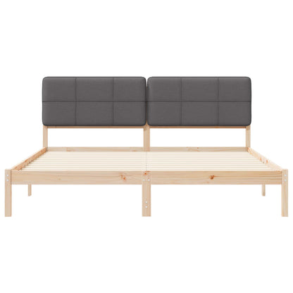 Letto con Testiera Rivestita Grigio scuro 180 x 200 cm | homemem39