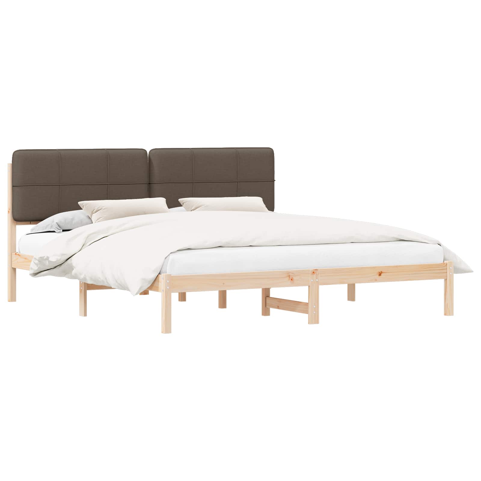 Letto con Testiera Rivestita Talpa 180 x 200 cm Pino massello | homemem39