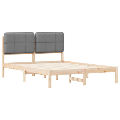 Letto con Testiera Rivestita Grigio chiaro 160 x 200 cm | homemem39