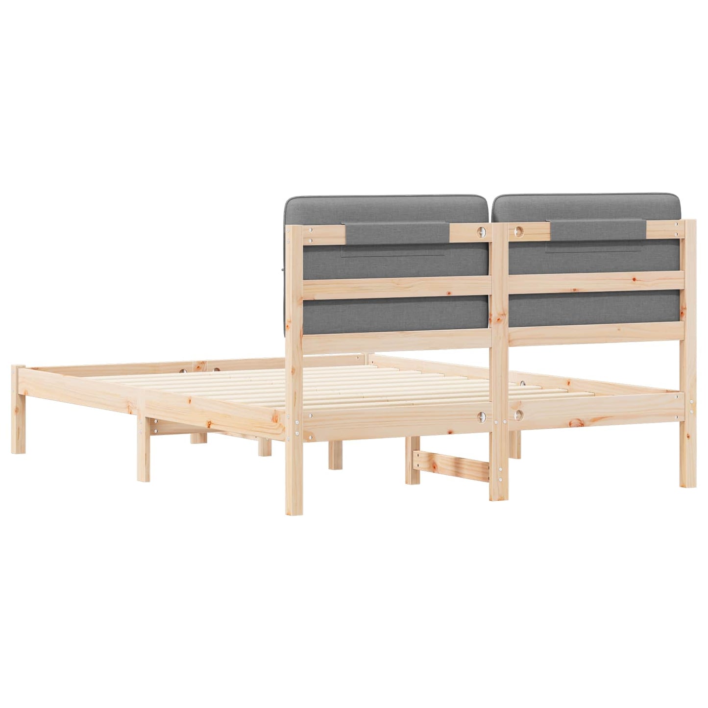 Letto con Testiera Rivestita Grigio chiaro 160 x 200 cm | homemem39