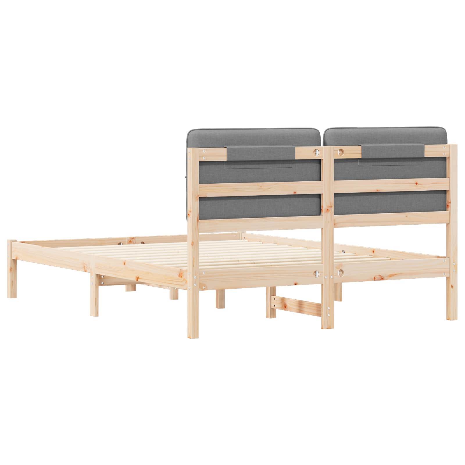 Letto con Testiera Rivestita Grigio chiaro 160 x 200 cm | homemem39