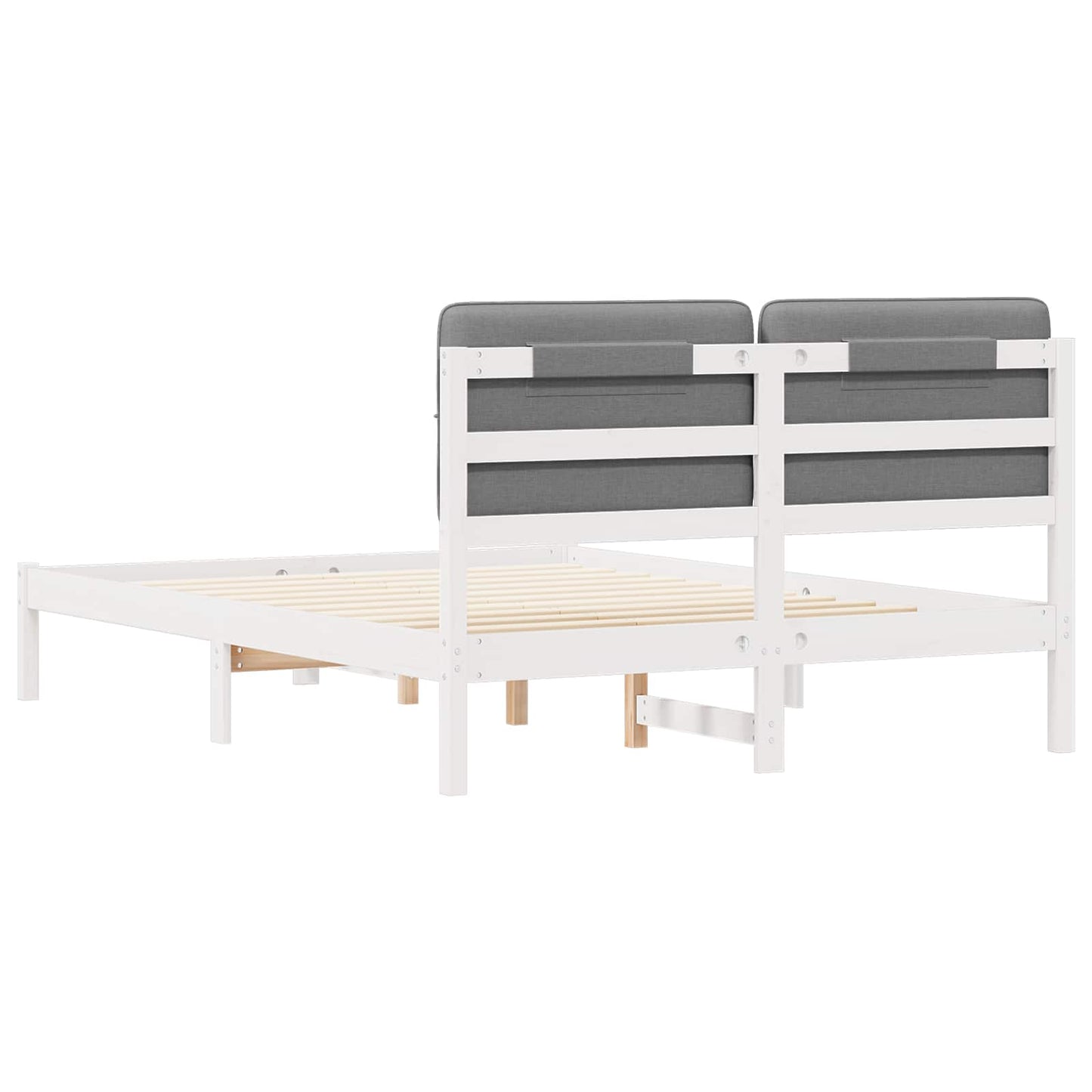 Letto con Testiera Rivestita Grigio chiaro 160 x 200 cm | homemem39