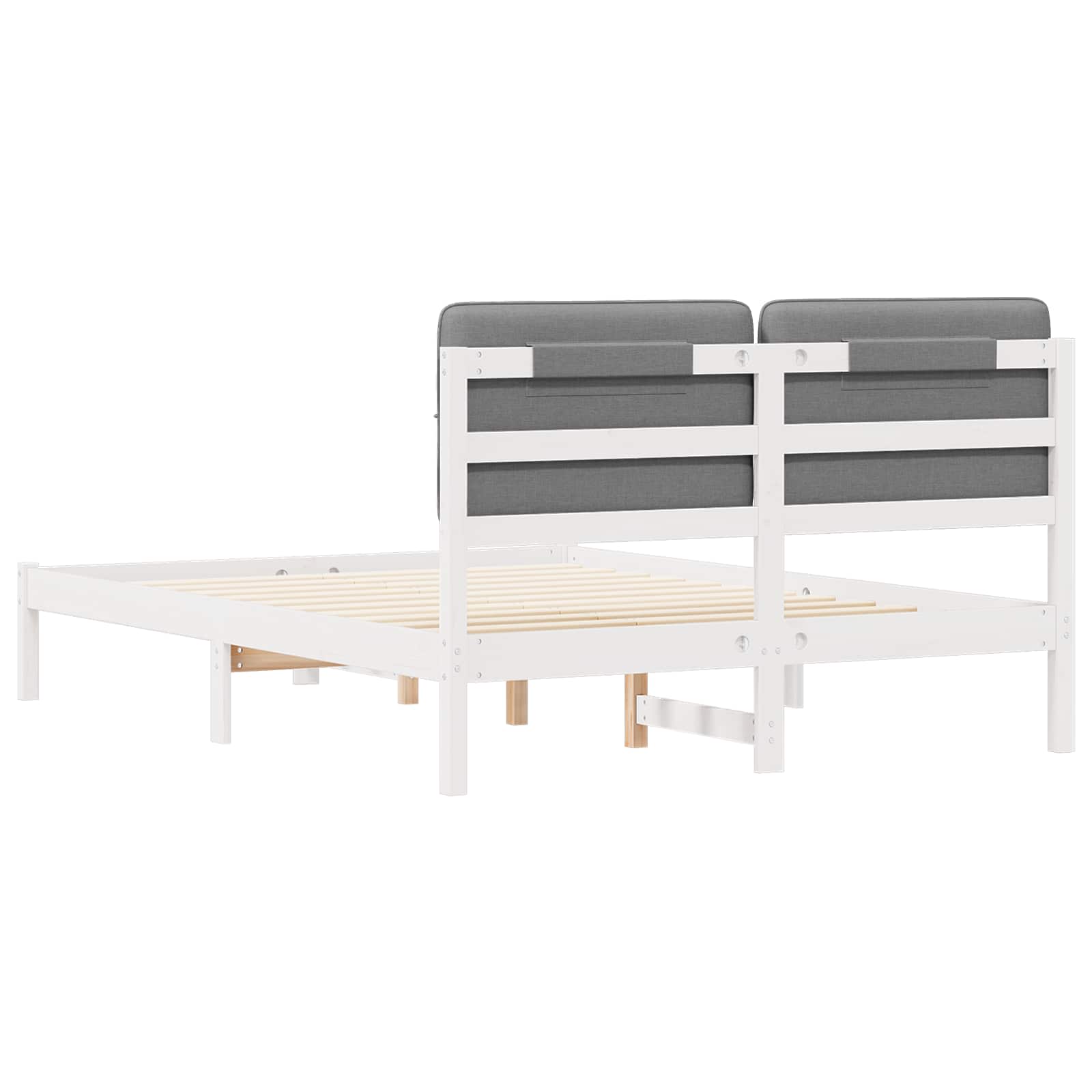 Letto con Testiera Rivestita Grigio chiaro 160 x 200 cm | homemem39