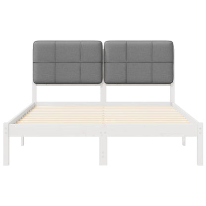 Letto con Testiera Rivestita Grigio chiaro 160 x 200 cm | homemem39