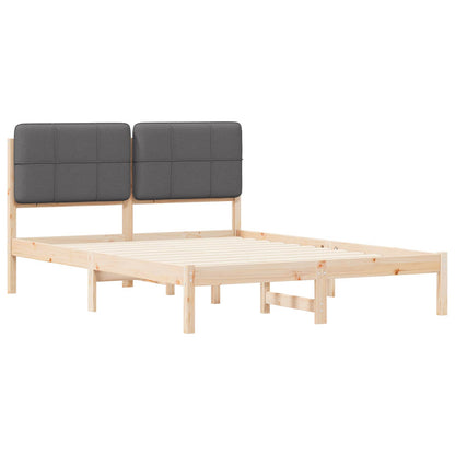 Letto con Testiera Rivestita Grigio scuro 150 x 200 cm | homemem39