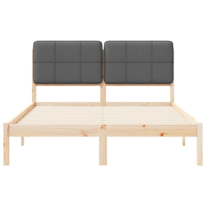 Letto con Testiera Rivestita Grigio scuro 150 x 200 cm | homemem39