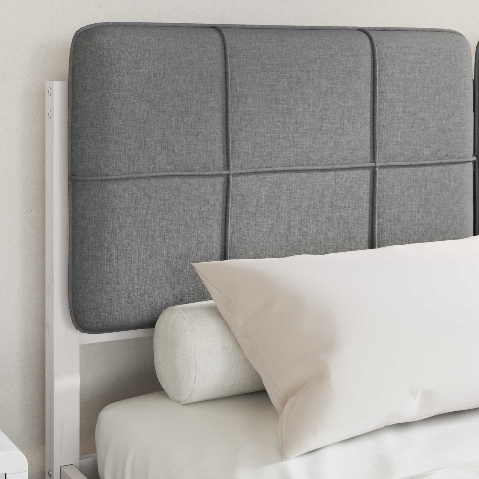 Letto con Testiera Rivestita Grigio chiaro 150 x 200 cm | homemem39