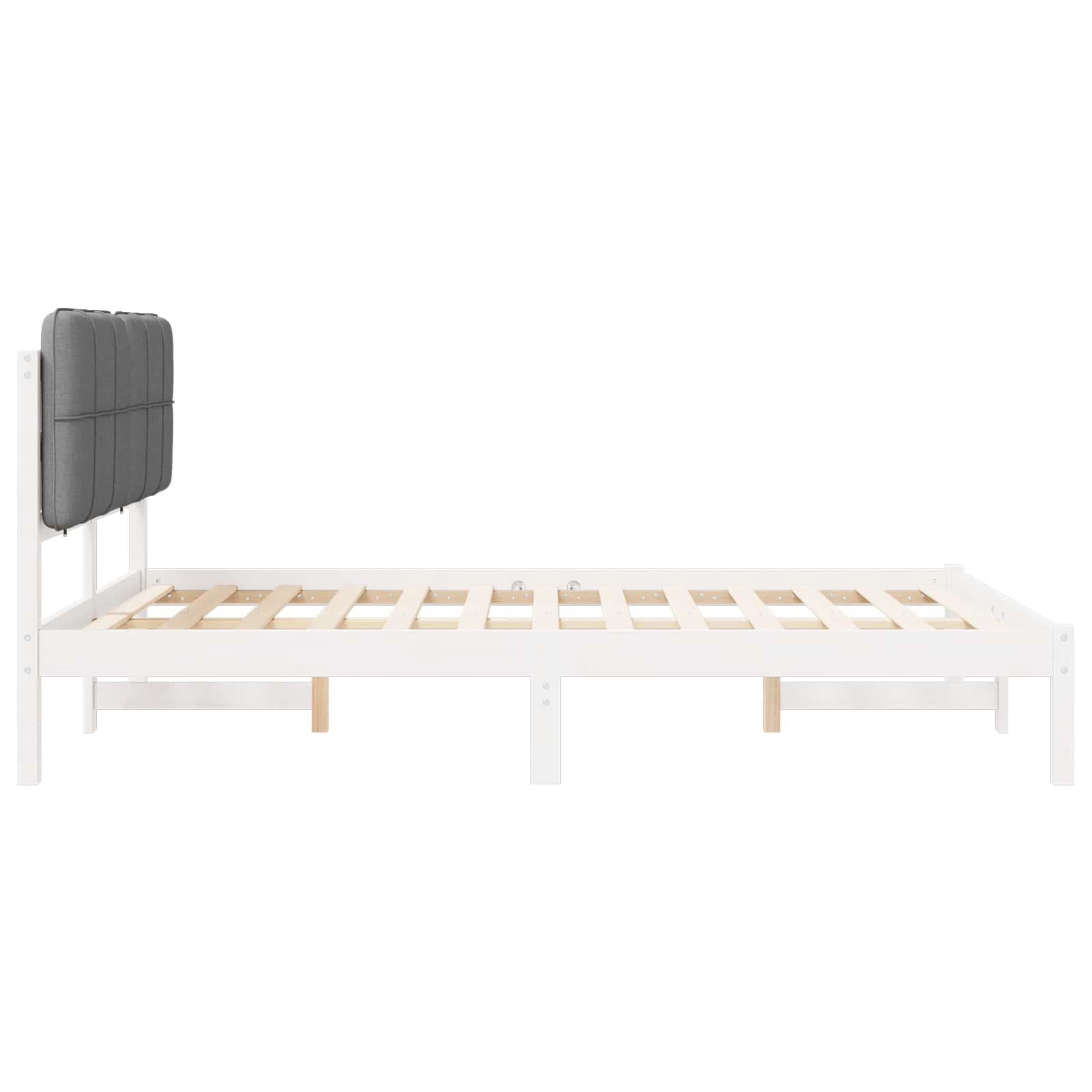 Letto con Testiera Rivestita Grigio chiaro 150 x 200 cm | homemem39