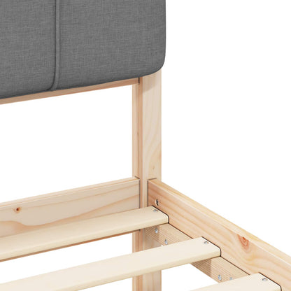 Letto con Testiera Rivestita Grigio chiaro 120 x 200 cm | homemem39