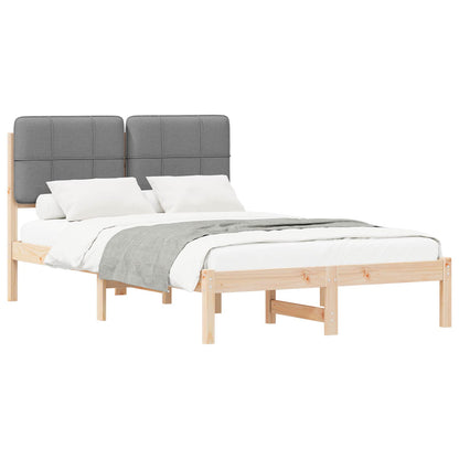 Letto con Testiera Rivestita Grigio chiaro 120 x 200 cm | homemem39