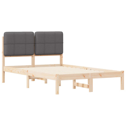 Letto con Testiera Rivestita Grigio scuro 120 x 200 cm | homemem39