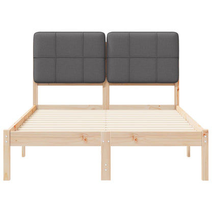 Letto con Testiera Rivestita Grigio scuro 120 x 200 cm | homemem39