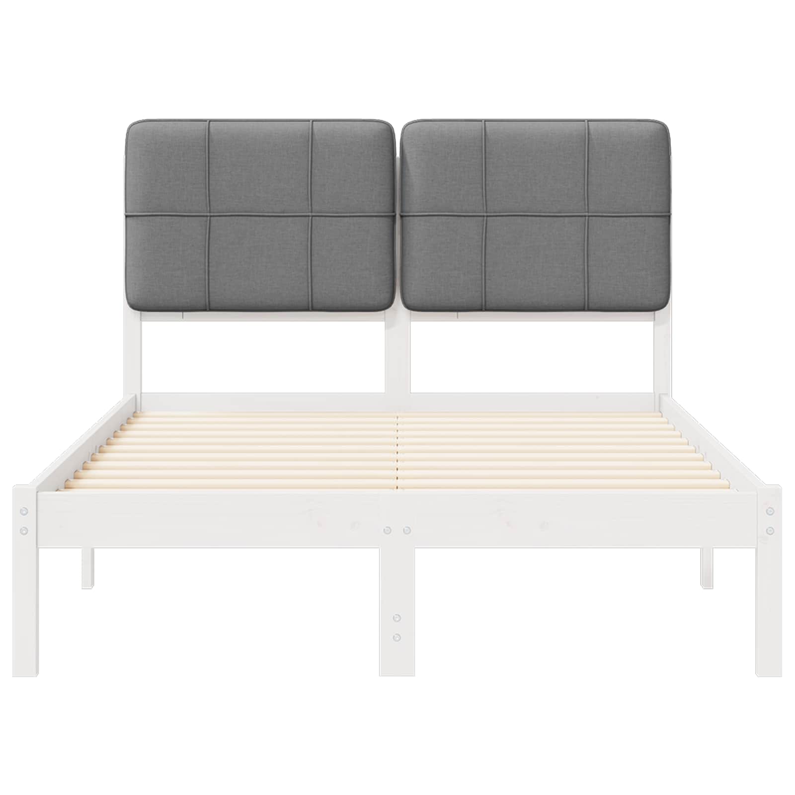 Letto con Testiera Rivestita Grigio chiaro 120 x 200 cm | homemem39