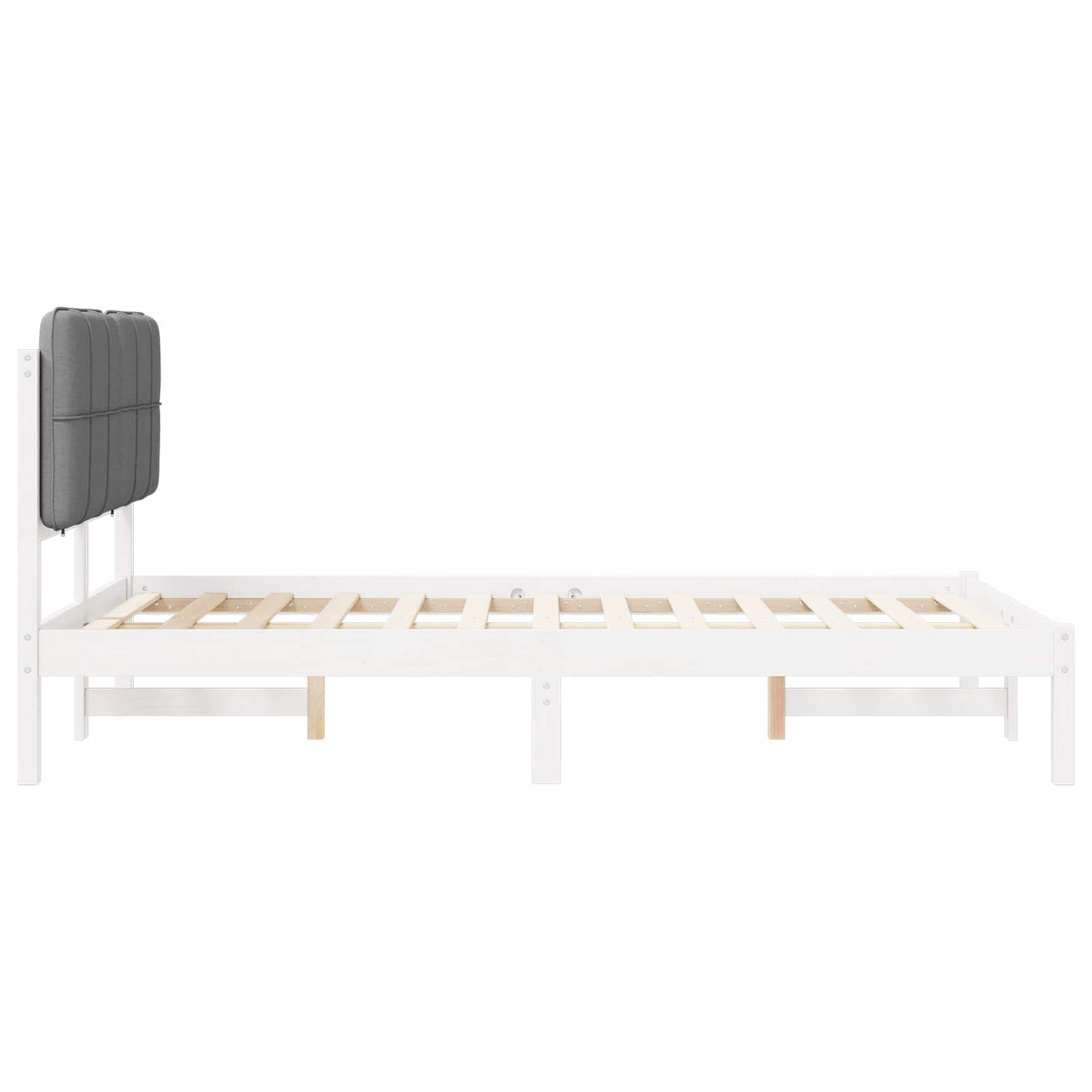Letto con Testiera Rivestita Grigio chiaro 120 x 200 cm | homemem39