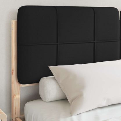 Letto con Testiera Rivestita Nero 140 x 190 cm Pino massello | homemem39
