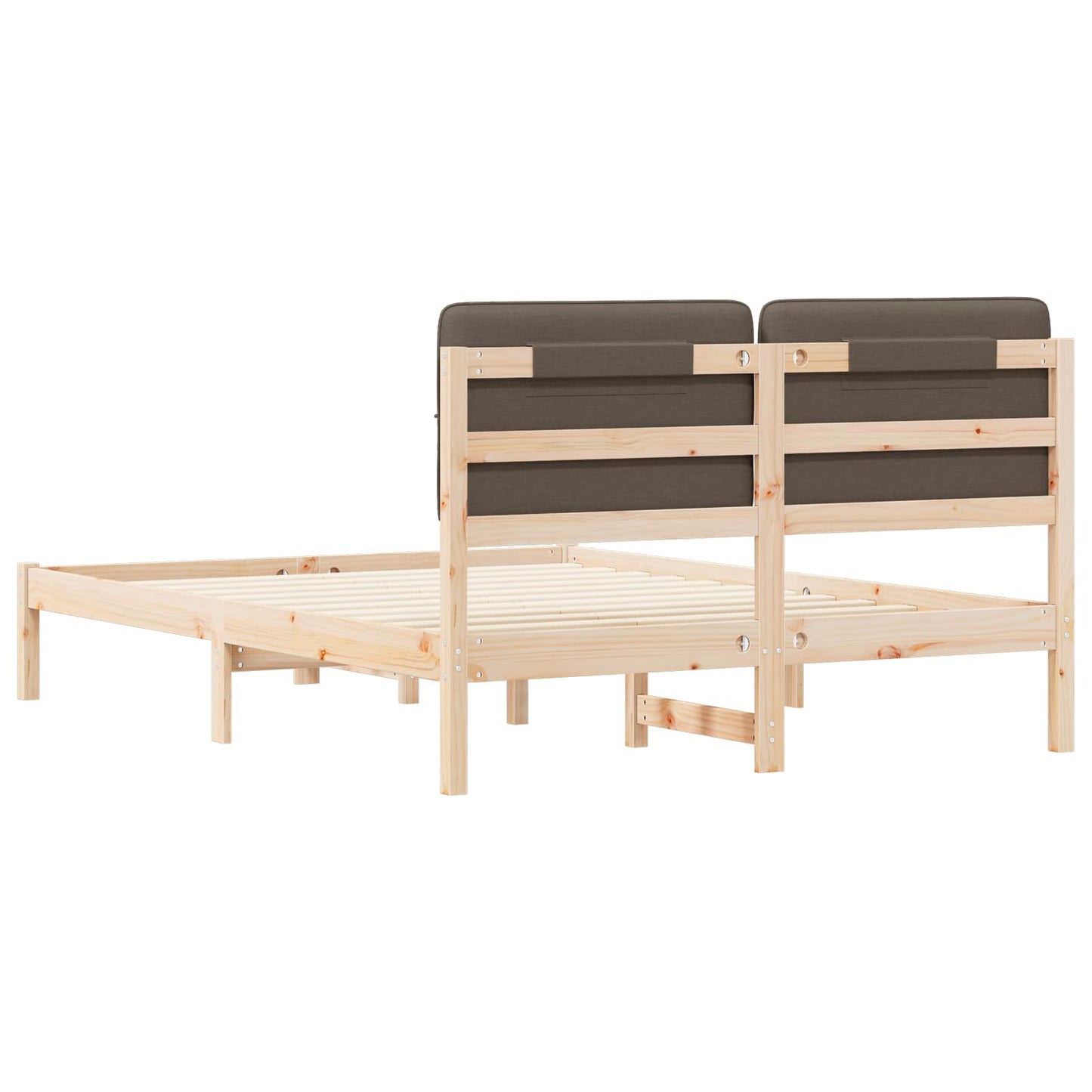 Letto con Testiera Rivestita Talpa 140 x 190 cm Pino massello | homemem39