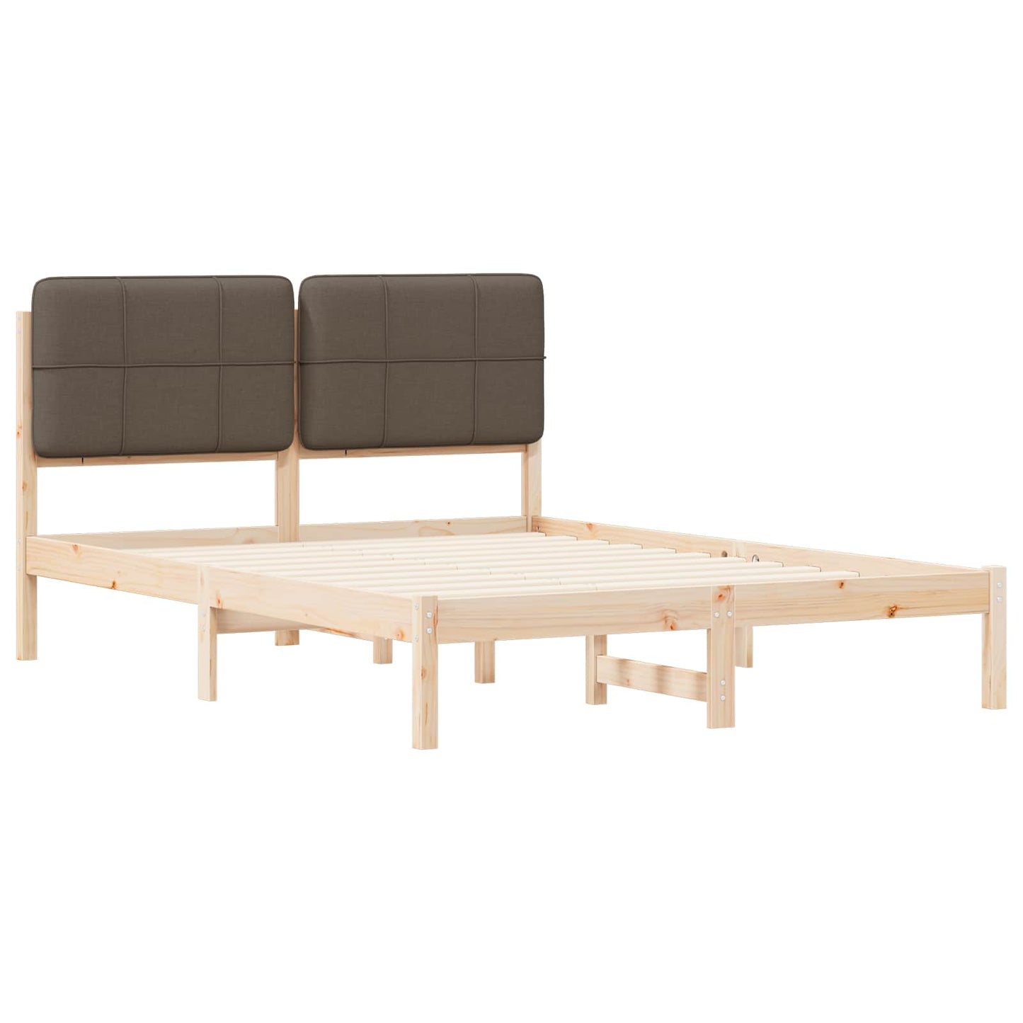 Letto con Testiera Rivestita Talpa 135 x 190 cm Pino massello | homemem39