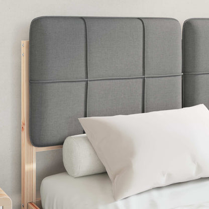 Letto con Testiera Rivestita Grigio chiaro 120 x 190 cm | homemem39