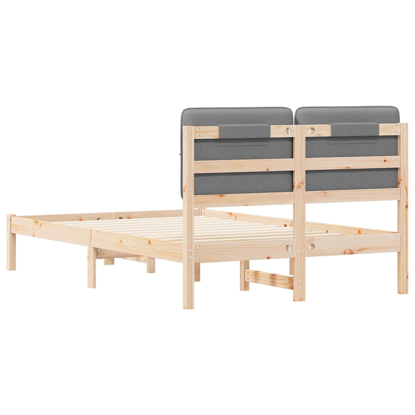 Letto con Testiera Rivestita Grigio chiaro 120 x 190 cm | homemem39