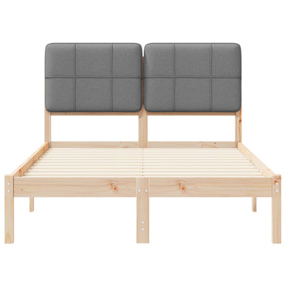 Letto con Testiera Rivestita Grigio chiaro 120 x 190 cm | homemem39