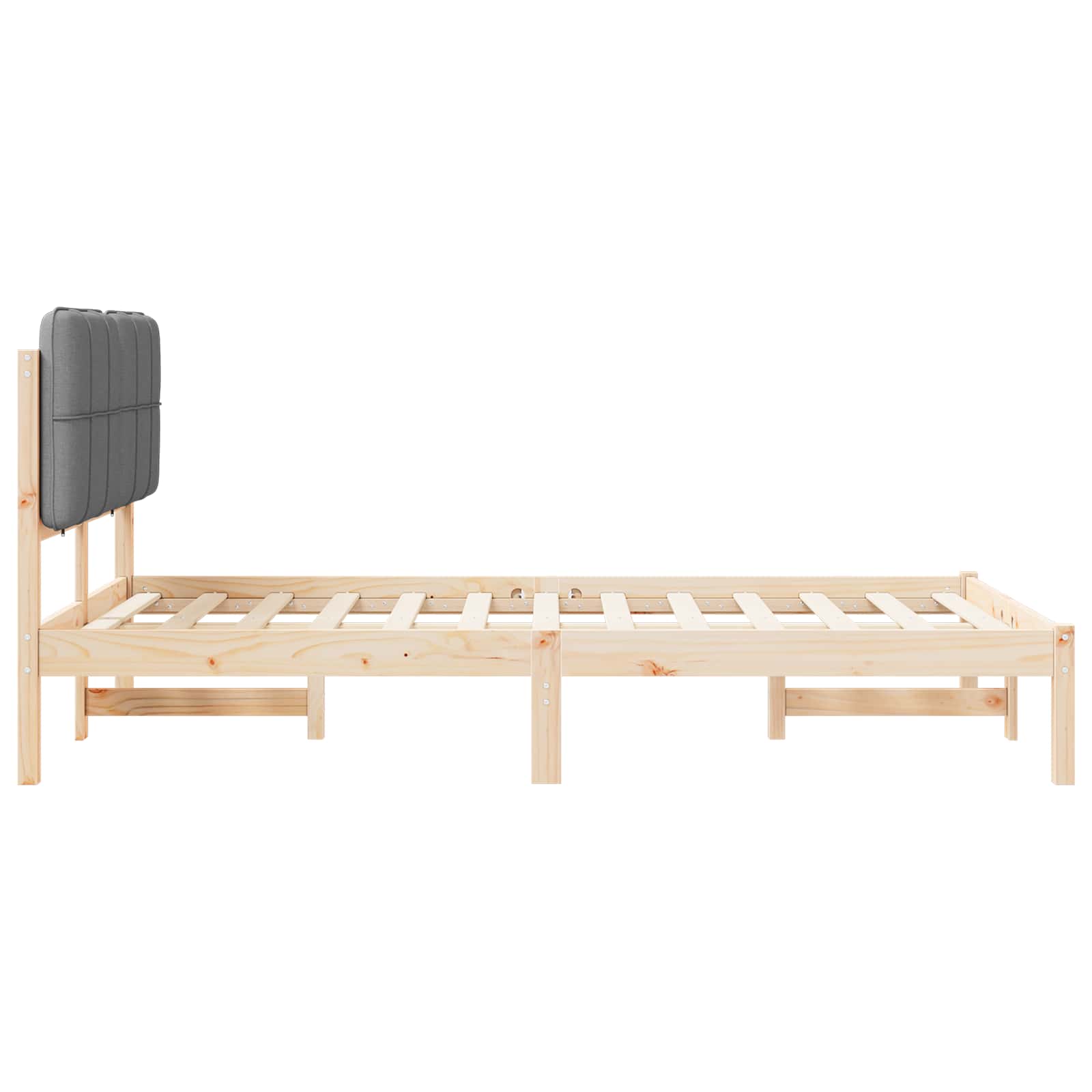 Letto con Testiera Rivestita Grigio chiaro 120 x 190 cm | homemem39