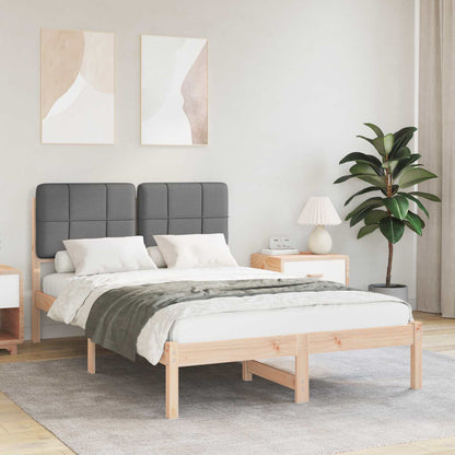 Letto con Testiera Rivestita Grigio scuro 120 x 190 cm | homemem39