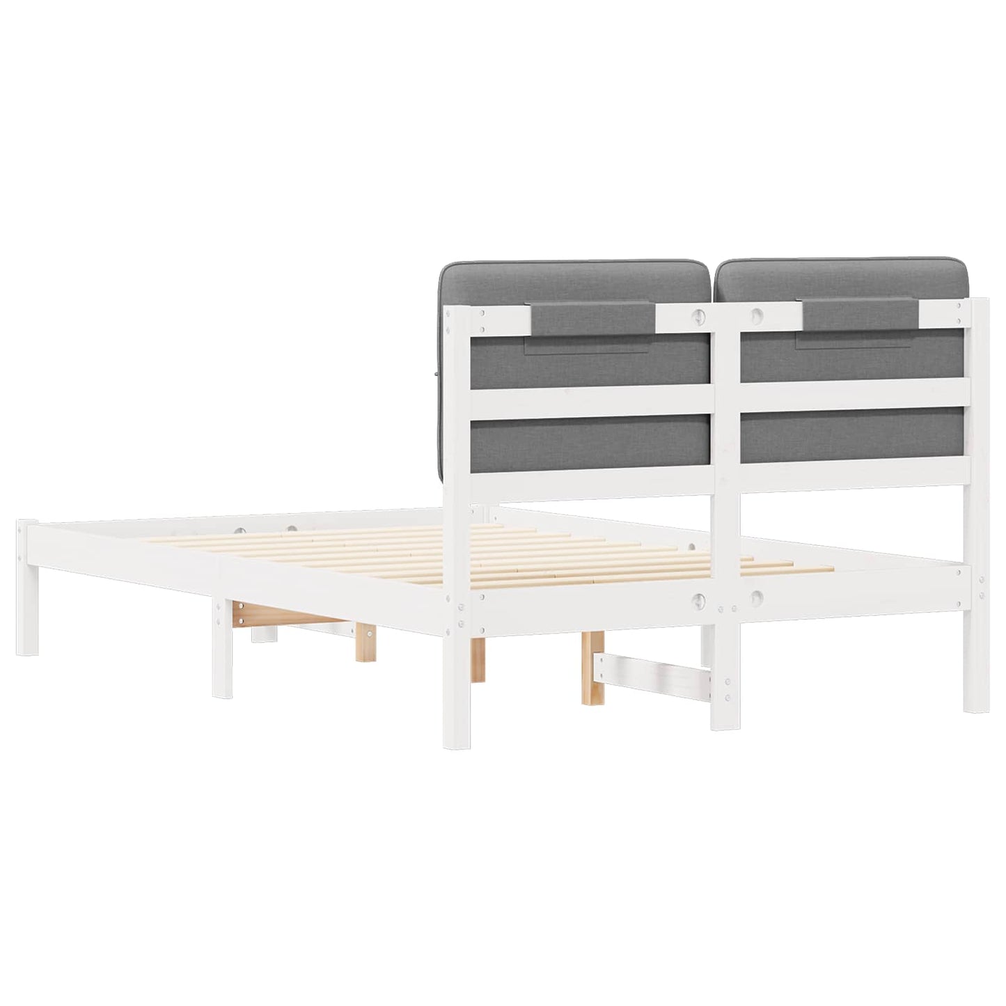 Letto con Testiera Rivestita Grigio chiaro 120 x 190 cm | homemem39