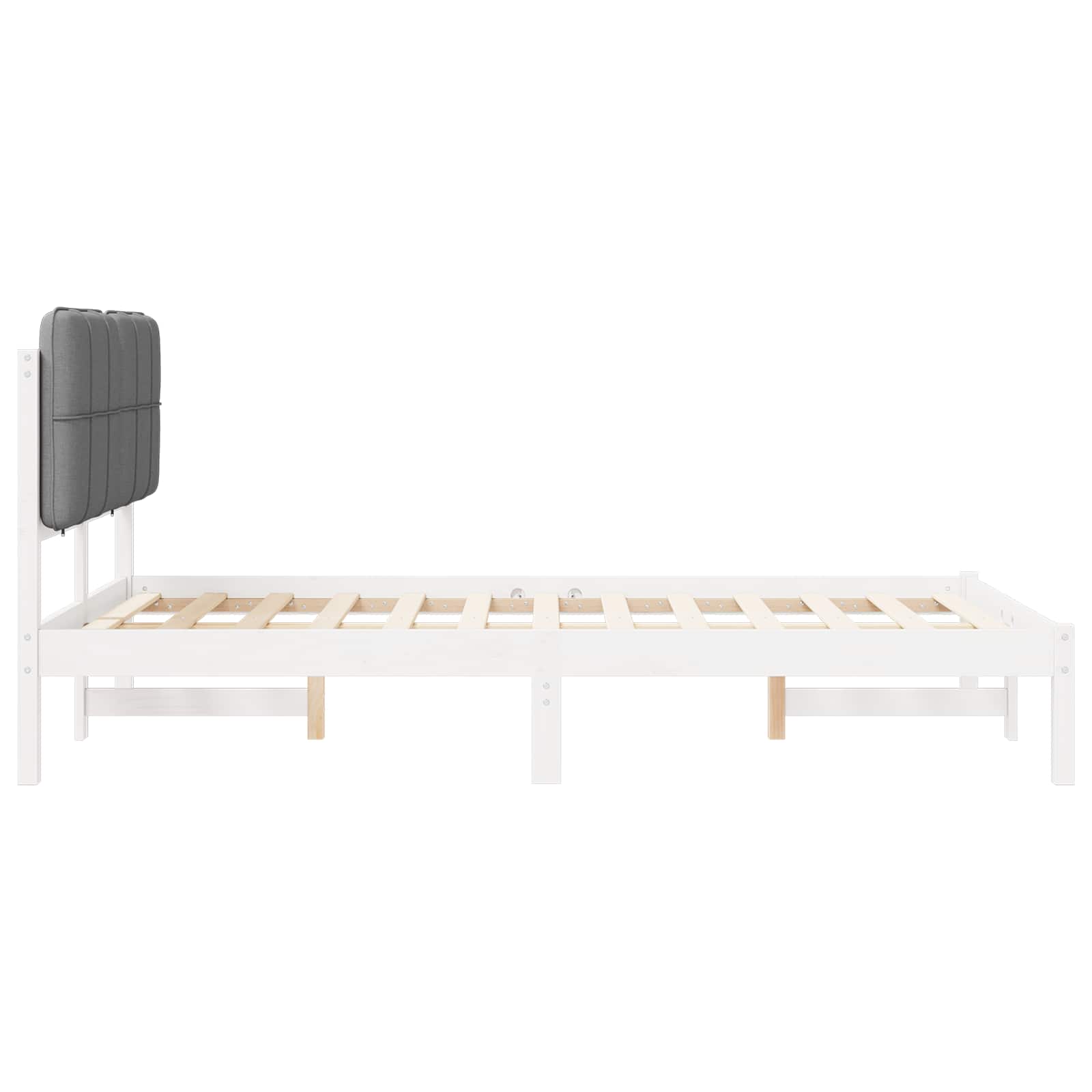 Letto con Testiera Rivestita Grigio chiaro 120 x 190 cm | homemem39