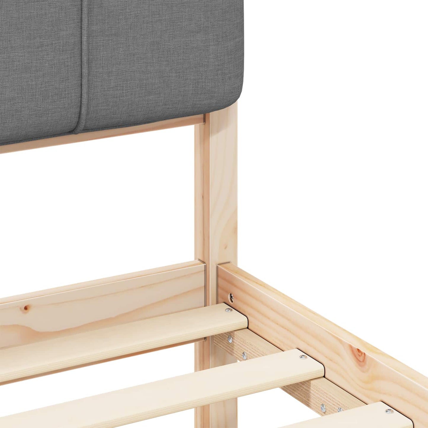 Letto con Testiera Rivestita Grigio chiaro 100 x 200 cm | homemem39